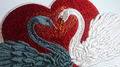Machine Embroidery Design Two graceful swans in love