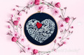 Machine Embroidery Design Two love birds - 3 sizes