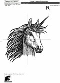 Machine Embroidery Design Unicorn - 3 sizes