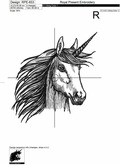 Machine Embroidery Design Unicorn - 3 sizes