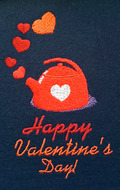 Machine Embroidery Design Valentine kettle with love hearts