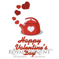 Machine Embroidery Design Valentine kettle with love hearts