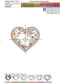 Machine Embroidery Design Valentines day Blank monogram - 2 sizes