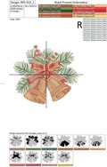 Machine Embroidery Design Vintage Christmas bells - 2 sizes