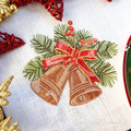 Machine Embroidery Design Vintage Christmas bells - 2 sizes