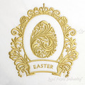 Vintage Easter egg Machine Embroidery Design - 5 sizes