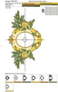 Vintage Monogram Blank Machine Embroidery Design