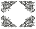 Blue Vintage baroque corner - 5 sizes