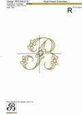 Machine Embroidery Design Vintage letter B