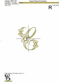 Machine Embroidery Design Vintage letter C