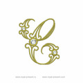 Machine Embroidery Design Vintage letter C