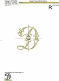 Machine Embroidery Design Vintage letter D