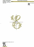 Machine Embroidery Design Vintage letter E
