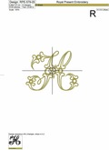 Machine Embroidery Design Vintage letter H