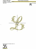 Machine Embroidery Design Vintage letter L