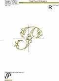 Machine Embroidery Design Vintage letter P