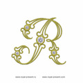 Machine Embroidery Design Vintage letter R