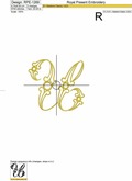 Machine Embroidery Design Vintage letter U