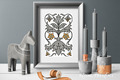 Machine Embroidery Design Vintage ornament - 2 sizes