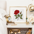 Machine Embroidery Design Vintage rose flower - 4 sizes