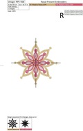 Machine Embroidery Design Vintage snowflake - 3 sizes