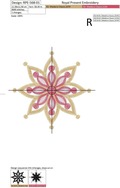 Machine Embroidery Design Vintage snowflake - 3 sizes