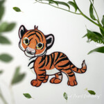 Walking cute baby tiger - 3 sizes