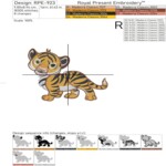 Walking cute baby tiger - 3 sizes