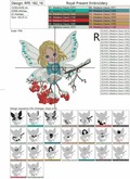 Machine Embroidery Design Winter Fairy - 2 sizes