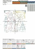 Machine Embroidery Design Winter Quilt Block Santa