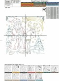 Machine Embroidery Design Winter Quilt Block Santa