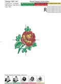 Wonderful Red Rose Machine Embroidery Design
