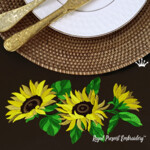 Yellow Sunflowers border - 5 sizes
