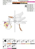 Machine Embroidery Designs A stork delivering a newborn baby girl and boy