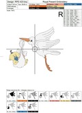Machine Embroidery Designs A stork delivering a newborn baby girl and boy