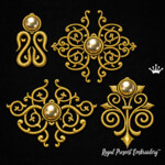 Ornate Button Embellishments Set