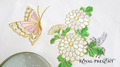 Machine Embroidery Designs Chrysanthemums and butterfly