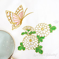 Machine Embroidery Designs Chrysanthemums and butterfly