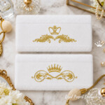 Royal Damask Crown Ornaments – Set of 2 Machine Embroidery Designs, 2 Sizes Each