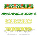 Indian Florals and Spirals borders -  4 in 1
