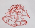 RedWork Christmas bells Set