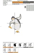 Machine Embroidery Designs Funny dancing penguins - 5 in 1
