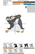 Machine Embroidery Designs Funny dancing penguins - 5 in 1