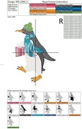 Machine Embroidery Designs Group of cute penguins - 2 in 1