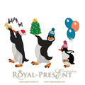 Group of cute penguins Machine Embroidery Designs - 3 in 1