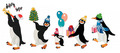 Machine Embroidery Designs Group of cute penguins - 5 in 1