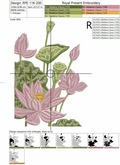 Lotuses and Mandarin Duck Machine Embroidery Designs Set