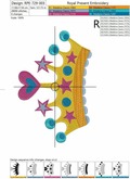 Machine Embroidery Designs PRINCESS CROWN - 2 sizes