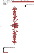 Machine Embroidery Designs Red Hungarian folk art - 4 sizes