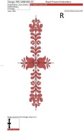 Machine Embroidery Designs Red Hungarian folk art - 4 sizes